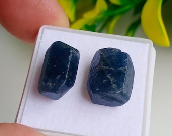 Saphirs Bruts Naturels Bleus 2.55 Carats - Pierre Non Taillée, Idéale Collection