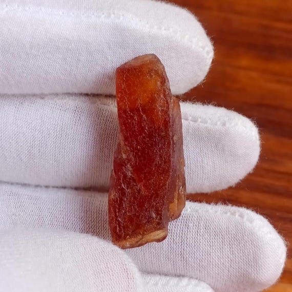 Pierre Précieuse Hessonite Orange Rouge De Madagascar - 6,38 Carats Naturels (p468.129t)