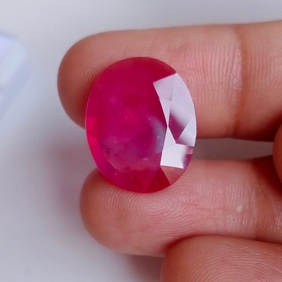 Ruby Gi Bangkok Ruby Giassfield Gemstone,faceted Oval Shap Loose Gemstone,top ...