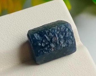 Raw Blue Sapphire Gemstone: Natural Madagascar Healing Crystal (13.1x11x7.2MM, 15.00 ct.)