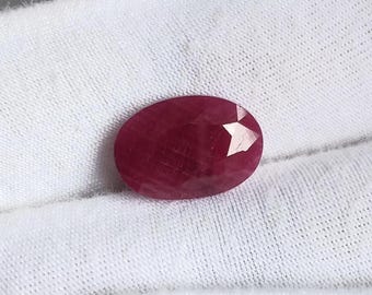 5.00 Ct Untreated Natural Red Ruby Oval Cut Loose Gemstone, Unheated Ruby For jewelry Ring Gifts For Boys Girls