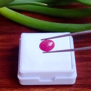 Vivid Red Ruby Natural Ruby Cabochon Oval Shape Loose Gemstone Natural Red Ruby Good Quality Ruby For Jewelry Ring Gift For women 1.15 Ct.