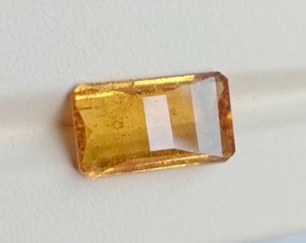 Pixel Cut Golden Yellow Hessonite Garnet Loose Gemstone, 10.50 ct