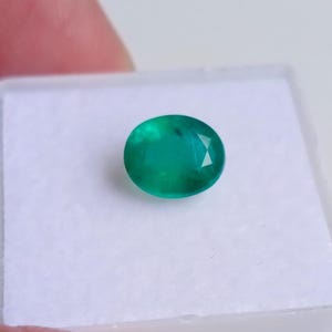 Top Emerald Oval Cut Natural Zambia Emerald Loose Gemstone, Untreated Green Emerald Custom Ring Size Emerald 1.80 Ct