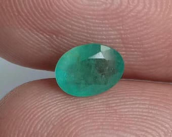 O.60 Ct Top Natural Green Zambian Emerald Loose Oval Cut Loose Gemstone Calibrated Emerald Size 6.7x5x3 MM Customer Ring jewelry Gifts