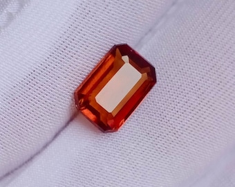 Oranger Hessonit Granat: Edelstein, Octagon Cut 2,65ct
