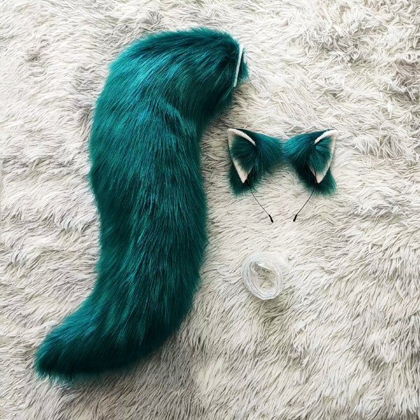 Cosplay Handmade Simulation Beast Ears, Elf Cat Ears Cat Tail, Hair Bands, Anime Props,Holiday Gifts, Fun Gifts