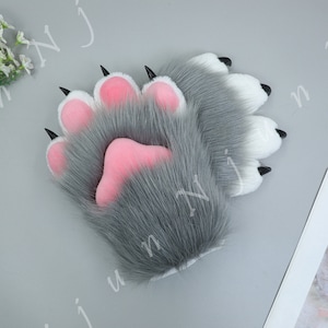 Patas de animales hechas a mano, patas de gato, patas de COSPLAY personalizadas, accesorios de disfraces, patas de cosplay, patas esponjosas, patas peludas artificiales, patas realistas