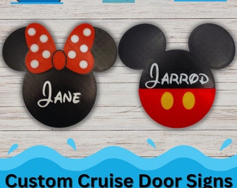 Mickey Minnie Cruise Custom Name Decor | Cruise Door Magnet | 3D Printed