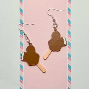 Mickey Ice Cream Bar Earrings | Park Snacks Jewellery | Theme Park Inspired Gift