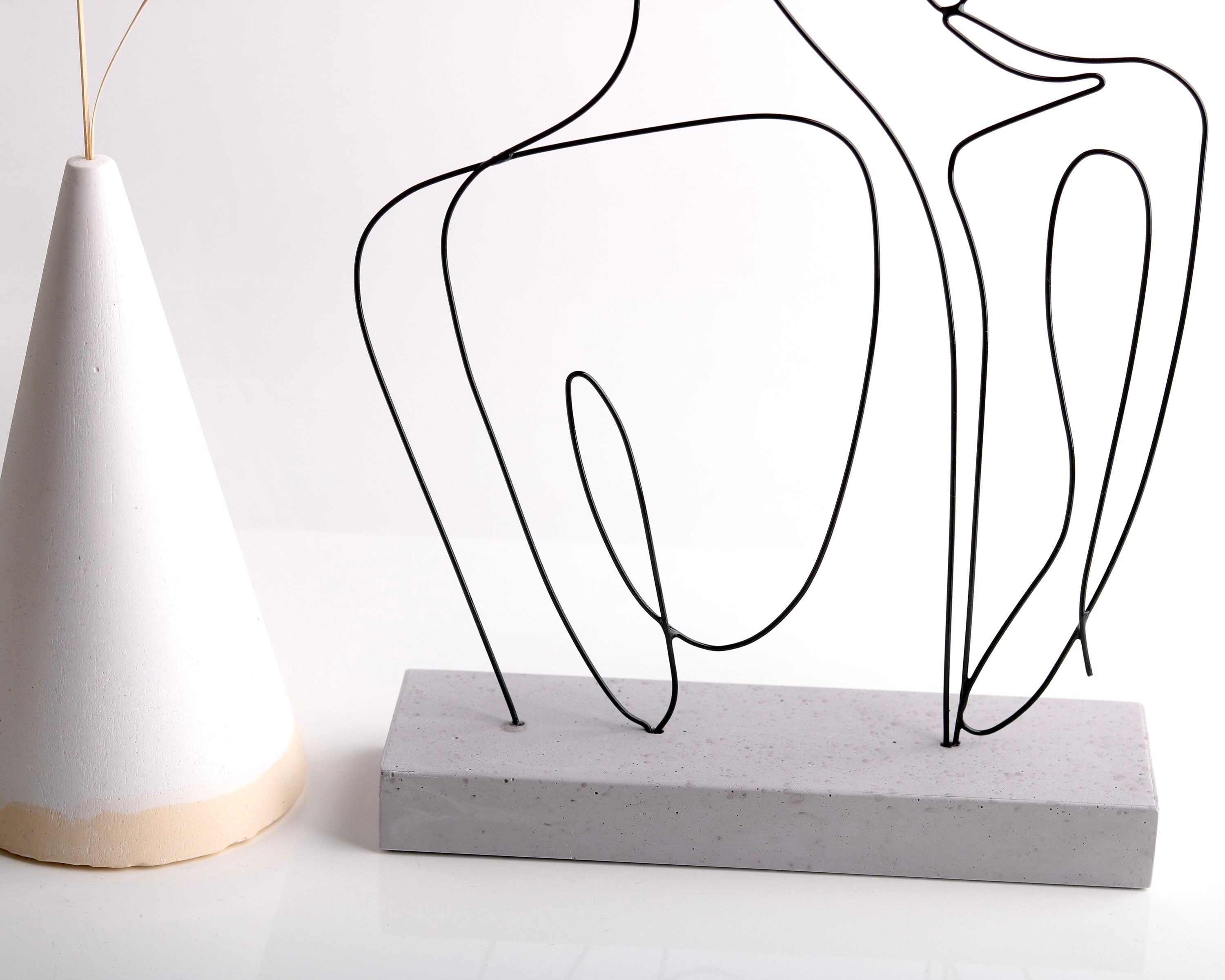 Wire Art Woman Sculpture / Shelf Decor / Tabletop Decor / Etsy