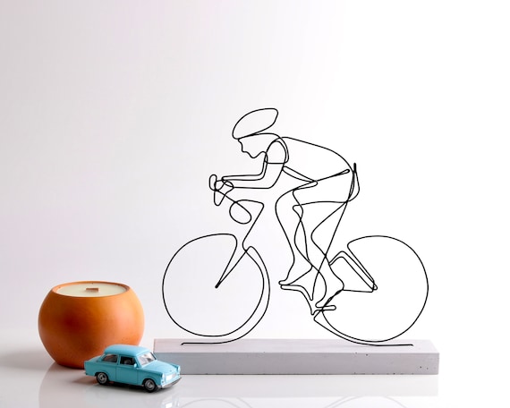 Buy Wire Art Bike Wire Sculpture Figure Art Decor Cycle