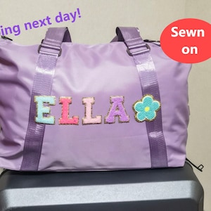Personalized Duffle Bag, Mothers Day Gifts,Embroidered Yoga Duffle Bag,,Custom Weekender Bag, Travel Bag, Initial Gym Bag, Hospital Bag