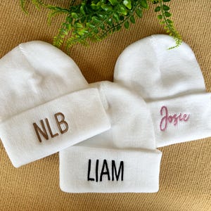 Embroidered Name Beanie Hat, Personalized Hat for Children, Kids Name Hat, Hat with Monogram, Baby Hat, Unisex Toddler Hat, Newborn Hat