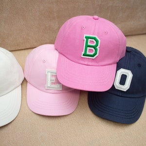 Letra personalizada inicial bebé infantil niño gorra de béisbol sombrero regalo bebé niño niños sombrero gorra de béisbol para niños