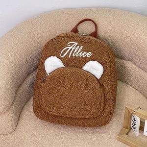 Personalized Teddy bear Backpack Bag, Teddy Bear Bag for Kids, Animal Backpack Bag, Kids School Bag-Monogram Toddler Backpacks