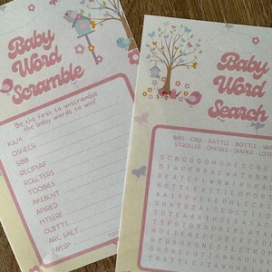 Baby Shower Butterfly garden, baby shower games, Baby Shower Game, 11 Baby Shower Games Included, Printable Game Package, Instant download