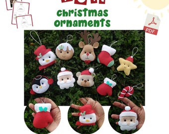 Felt Christmas ornaments Handmade. Christmas pdf felt mold, felt handmade, pattern felt pattern christmas. Digital pattern. sewing pattern