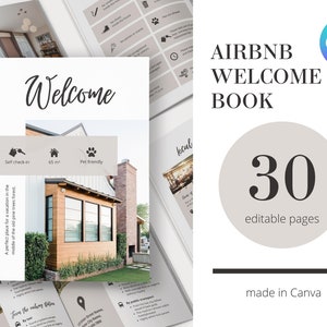 Airbnb Welcome Book Template / Fully Editable in Canva / Airbnb House Host Guest Book
