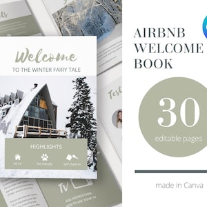 Airbnb Welcome Book Template / Fully Editable in Canva / Airbnb House Host Guest Book