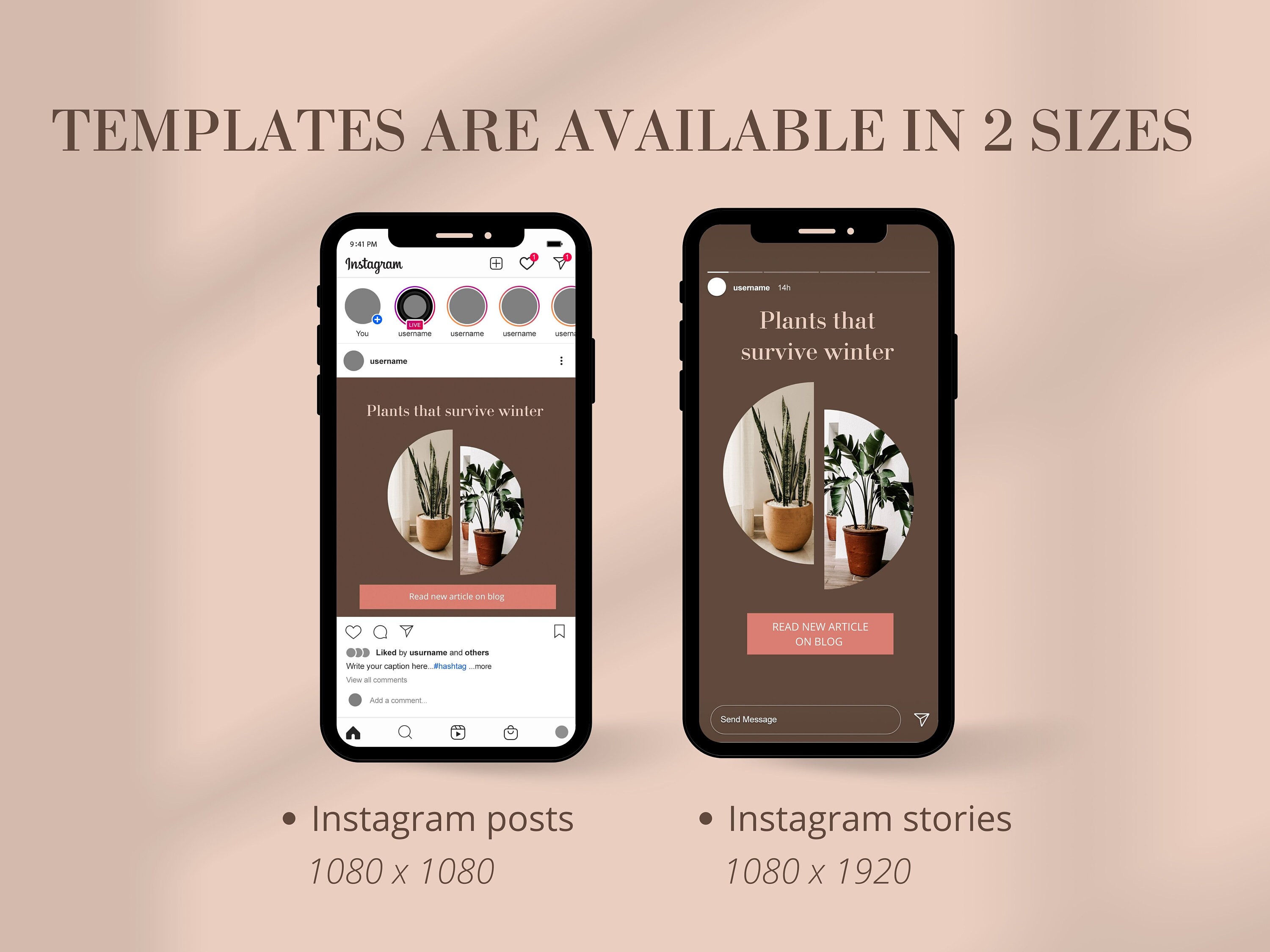 80 Instagram Post & Story Templates/ Interior Design / Fully Editable ...