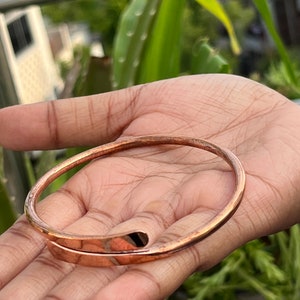 Stacking Pure Copper Bangle, Dainty Adjustable Minimalist Bracelet, Anxiety And Arthritis Healing, Handmade Jewelry, Gifts For Women Men