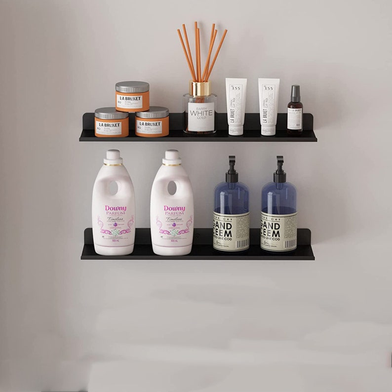 Black Metal Shelf Frame Shelf Decorative Wall Shelf Rustic Etsy