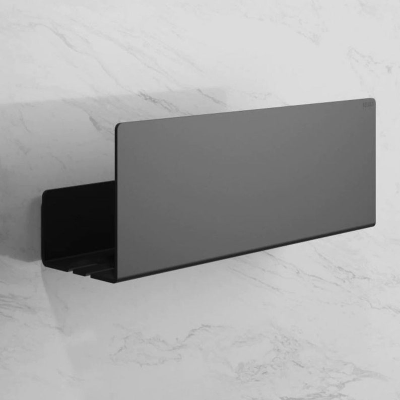 Minimalist Black Metal Shower Shelf Industrial Shelves Etsy