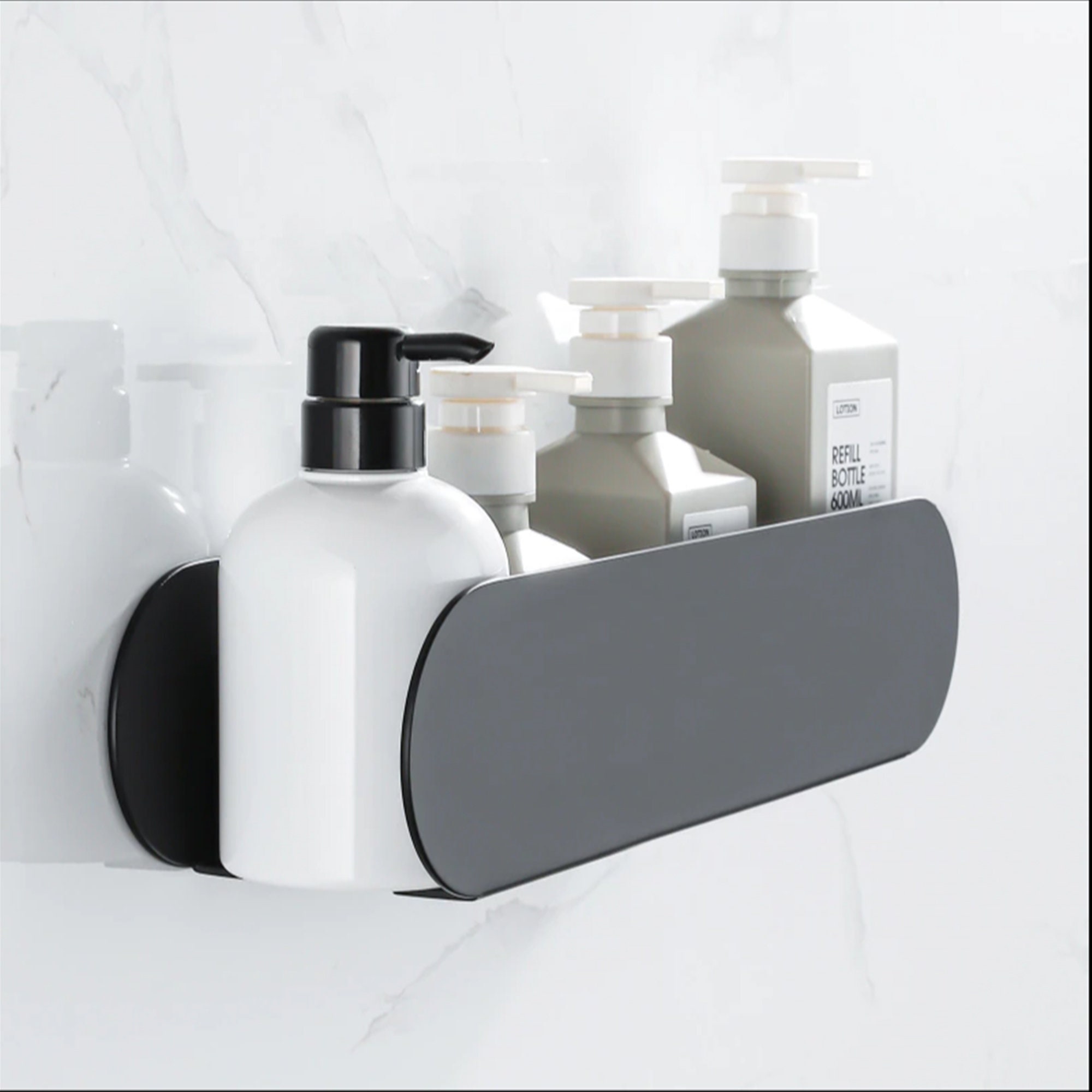 Minimalist Black Metal Shower Shelf Industrial Shelves Etsy