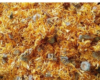 Dried Organic Calendula Flowers - calendula officinalis - FREE POST
