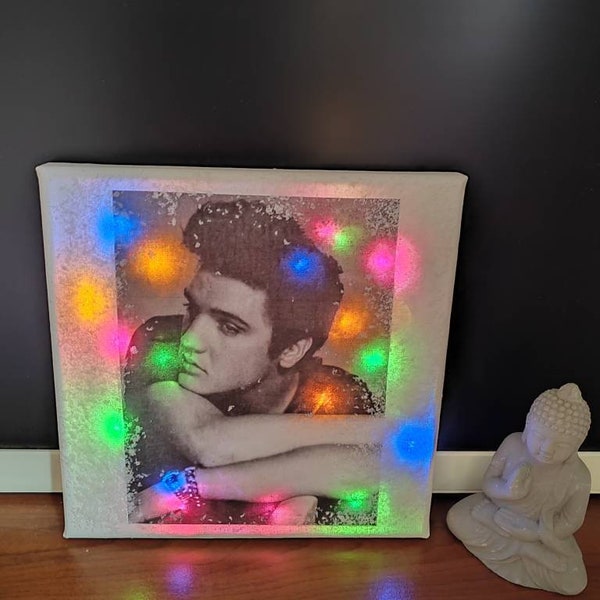 Tableau / Cadre Mural Elvis Presley, Portrait Du King, Occasion
