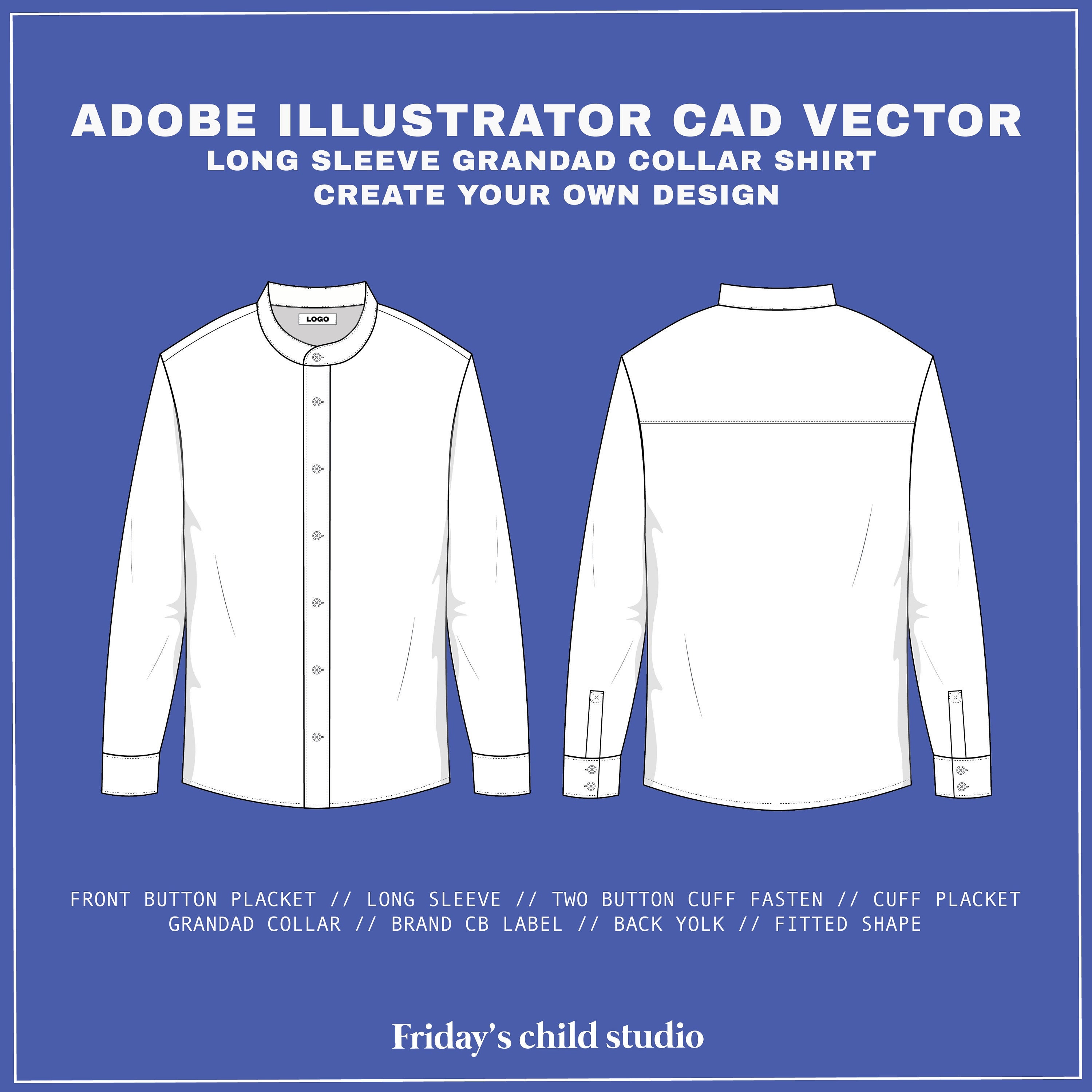 Collared hot sale shirt cad