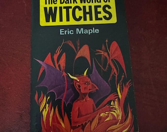 Illustrated Witchcraft History Book: Eric Maple's Dark World of Witches (1965 Paperback)