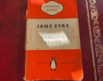 jane eyre – charlotte brontë – early 1954 reprint – orange penguin no 960 – mid century paperback