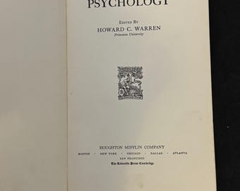 Diccionario de psicología editado por Howard C. Warren / Houghton Mifflin, 1934