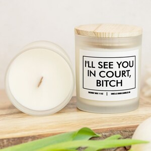 Lawyer Snarky Candles College Acceptance Candles Courtroom Comfort Scented Candles Law School Acceptance Candles Law Student Grad Gifts 1471 image 1