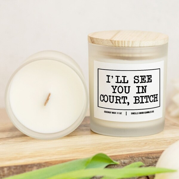 Law Student Grad Candles Snarky Candles Courtroom Comfort Lawyer Scented Candles Law School Acceptance Gifts College Acceptance Candles 1472