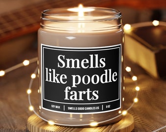 Hilarious Dog Lover Candles New Pet Parent Candles Poodle Farts Soy Candles Funny Housewarming Gift Ideas Scented Candle For Dog Owners 1885