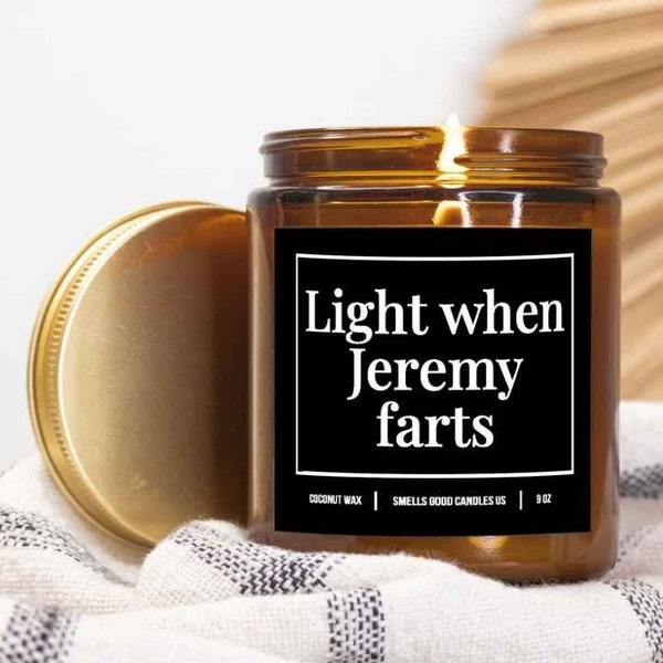 Custom Fart Candles Light When Name Farts Hilarious Candles Best Friend Personalized Gift Ideas Bathroom Candle Gift For Him Or Her 975