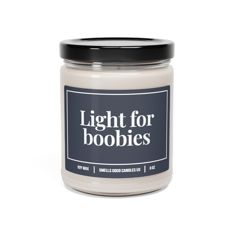 Funny Joke Candle From Girlfriend Light for Boobies Scented Soy Candle