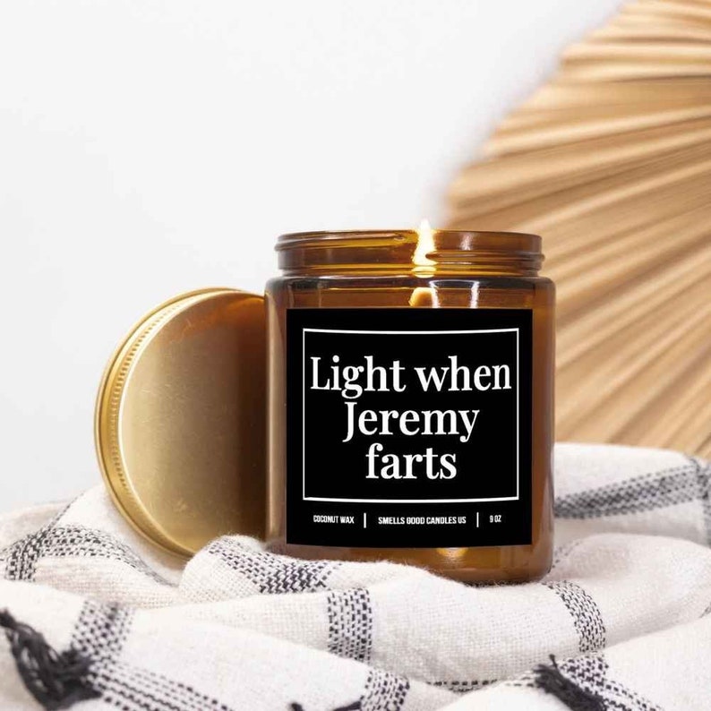 Custom Fart Candles Light When Name Farts Hilarious Candles Best Friend
