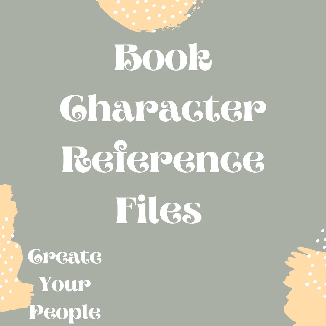 Book Character Reference Files - Etsy