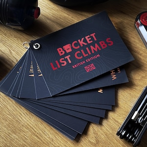 UK Bucket List Radfahren Klettert - 10 Epische Radsport Besteigungen - Route Achievement Cards Pack - Radsport-Strumpffüller - Geschenke für Radfahrer
