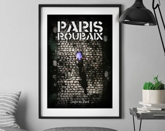 Paris-Roubaix &#39;Hell of the North&#39; - Digital Illustration Cycling Monuments Poster  - Art Gifts for Cyclists