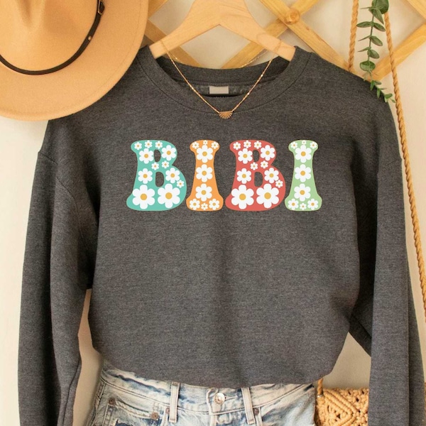 Bibi Sweatshirt Bibi Christmas Gifts for Pregnancy Reveal Bibi Gift From Grandkids New Bibi Sweatshirt