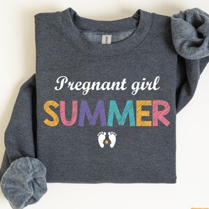 Pregnancy Announcement Sweatshirt: Expecting Mom Gift, Beach Theme