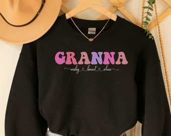 Granna Sweatshirt Custom Granna with Kids Names Sweatshirt for Grandma