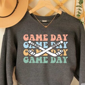 Game Day Hockey Sweatshirt Hockey Lover Sweatshirt Hockey Mom Sweatshirt Hockey Player Sweatshirt Hockey Coach Gift