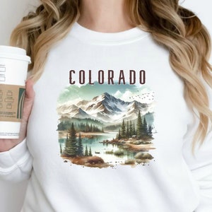 Colorado State Sweatshirt Colorado Mountain Sweatshirt Colorado Nature Sweatshirt Camp Lover Gift Colorado Lover Sweatshirt