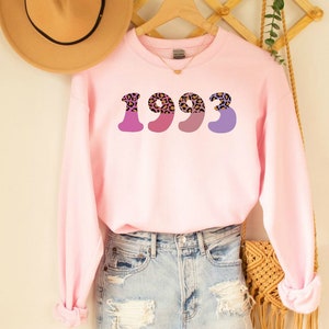 Custom 30th Birthday Sweatshirt for Women, Woman 30th Birthday Gift, Personalized Year 1993 Sweatshirt Thirteeth Birthday Sweatshirt